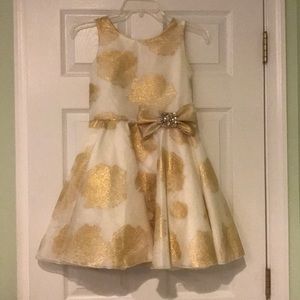 White and Gold kids dress